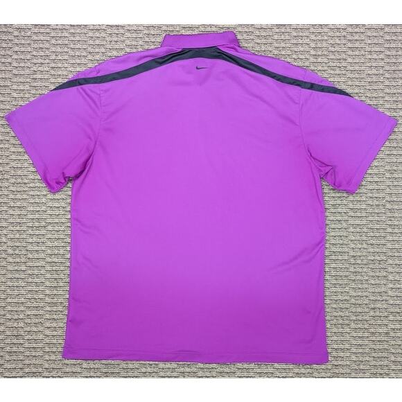 Nike Golf Dri-FIT Polo Shirt Men’s XL Purple Black Sleeve Design Athletic - Picture 2 of 8